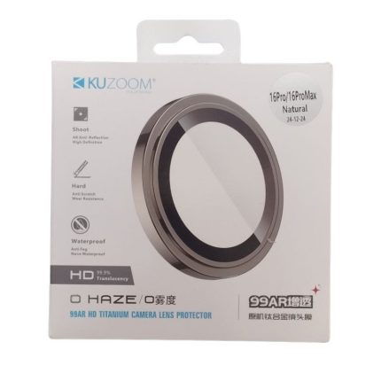 محافظ لنز آیفون 16pro و 16promax از برند KUZOOM