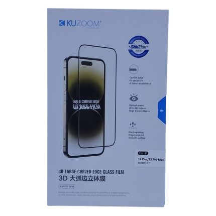 محافظ صفحه نمایش آیفون (گلس) کوزوم kuzoom مناسب برای آیفون 14plus و 13Promax